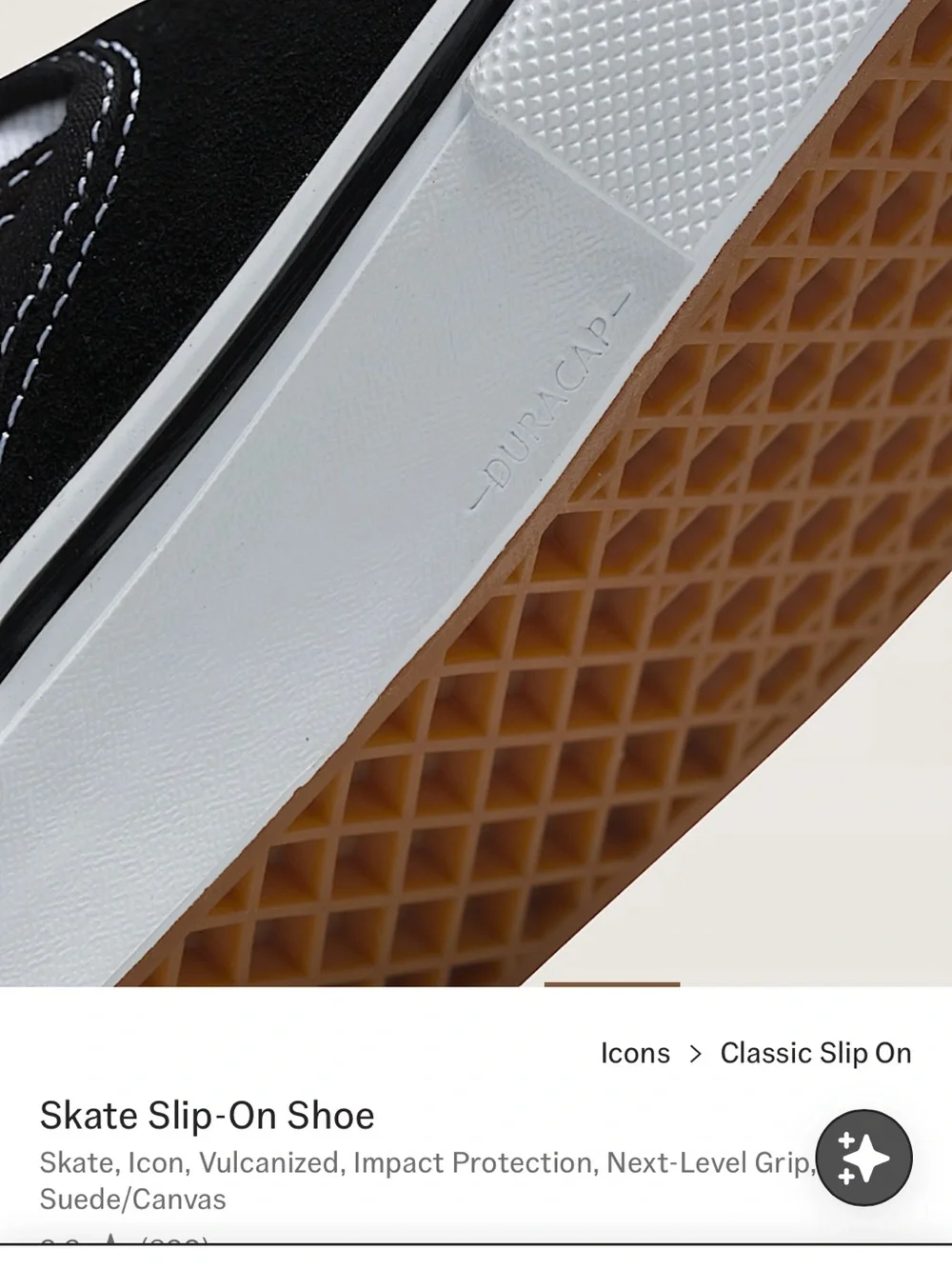 Vans Classic Pop Cush Slip-On Skate Shoe - Black/White